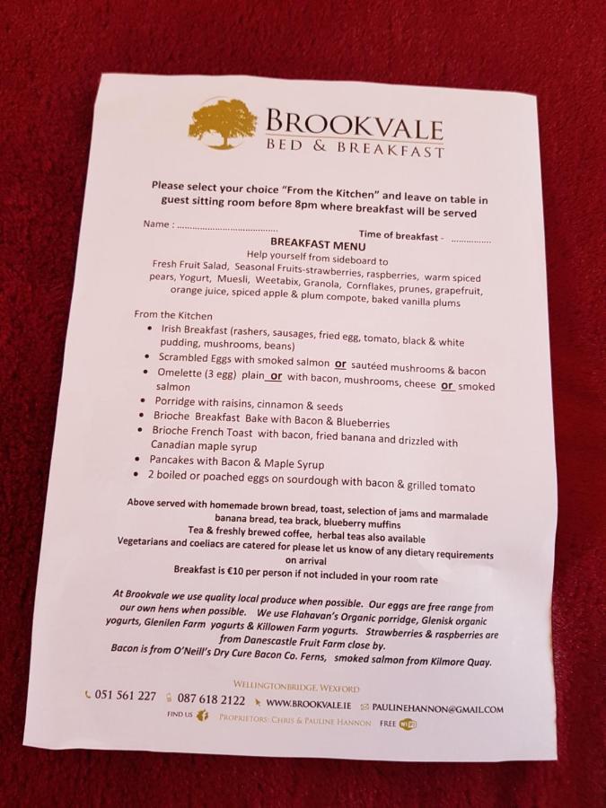 Bed and Breakfast Brookvale Wellingtonbridge Екстер'єр фото